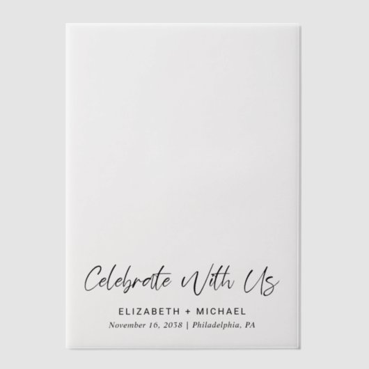 Chic Monogram Wedding Overlay Pergament Einladungen (Vorderseite)