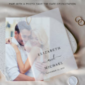 Chic Monogram Wedding Overlay Pergament Einladungen