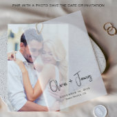 Chic Monogram Wedding Overlay Pergament Einladungen