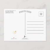 Chic Monogram Wedding Rings Rette oder tauscht das Ankündigungspostkarte (Rückseite)