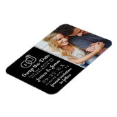 Chic Monogram Wedding Rings Rette oder tauscht das Magnet (Linke Seite)