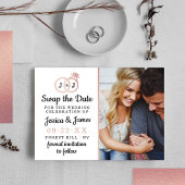 Chic Monogram Wedding Rings Rette oder tauscht das Save The Date