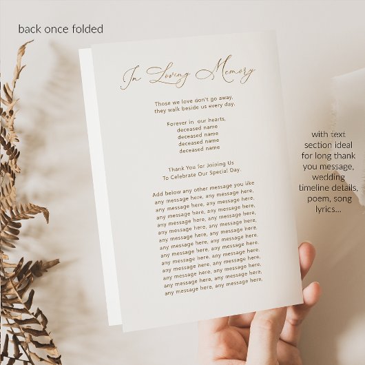 Chic Monogram White Gold Wedding Foldable Programm