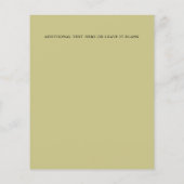 Chic Monogram Yellow Green Flororal Wedding (Rückseite)