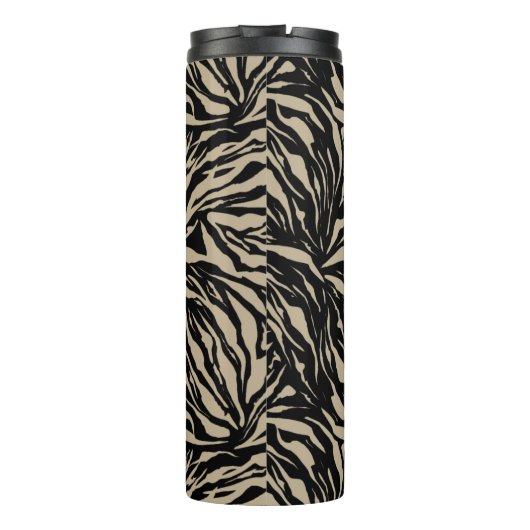 Chic Monogram Zebra Print Thermosbecher (Rückseite)