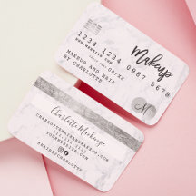 Chic Monogramm aus Marmor mit Kreditkarte