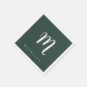 Chic Monogramm beruflich schlicht fügen Sie Ihren Serviette (Ecke)