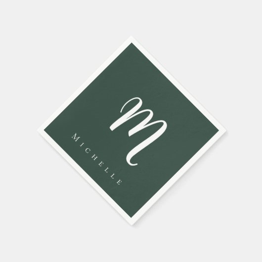 Chic Monogramm beruflich schlicht fügen Sie Ihren Serviette (Ecke)