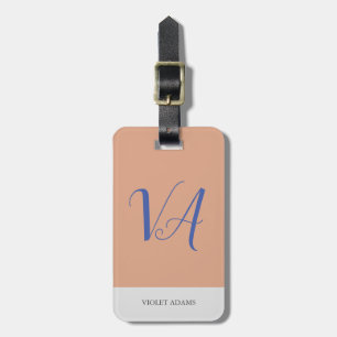 Chic Monogramm beruflich schlicht minimalistisch Gepäckanhänger