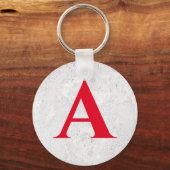 Chic Monogramm beruflicher schlichter Name Schlüsselanhänger (Vorderseite)