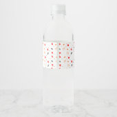 Chic-Monogramm-Blume-Party Wasserflaschenetikett (Rückseite)