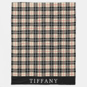 Chic-Monogramm-Thompson-Kameltartan-kariertes Fleecedecke (Vorderseite)