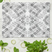 Chic Monogrammierte Blume und Streifen Geschirrtuch (Gefaltet)