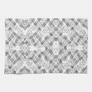 Chic Monogrammierte Blume und Streifen Geschirrtuch