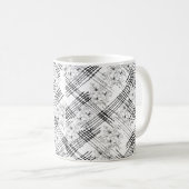 Chic Monogrammierte Blume und Streifen Kaffeetasse (VorderseiteRechts)