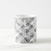Chic Monogrammierte Blume und Streifen Kaffeetasse (Mittel)
