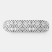 Chic Monogrammierte Blume und Streifen Skateboard (Horizontal)