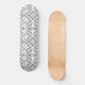 Chic Monogrammierte Blume und Streifen Skateboard (Vorderseite)