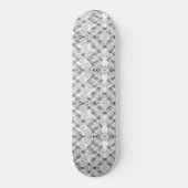 Chic Monogrammierte Blume und Streifen Skateboard (Vorderseite)