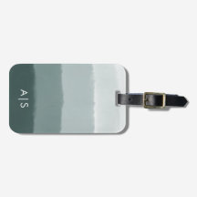 Chic monogrammiertes Watercolor Limed Spruce Ombre