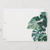 Chic Monstera Green Fauna Morning nach Einladung (Rückseite)