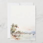 Chic Montego Bay Jamaica Landscape Baby Dusche Einladung (Rückseite)