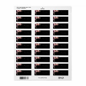 Chic Moody Blume & Greenery Rücksendeadresse (Vorne)