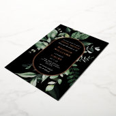 Chic Moody Botanic Frame Brautparty REAL Folieneinladung (Gedreht)