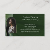 Chic Moody Elegant Palm Leaf Luxury Feminine Photo Visitenkarte (Rückseite)