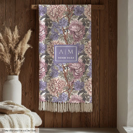 Chic Morris inspiriert Pastellrosa lila Blüte Fleecedecke