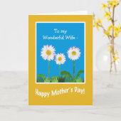 Chic Mother's Day Card to Personalize: Daisies Karte (Gelbe Blume)