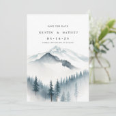 Chic Mountain Save The Date (Stehend Vorderseite)