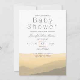 Chic Mountain Watercolor | Pastel Baby Dusche Einladung