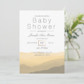 Chic Mountain Watercolor | Pastel Baby Dusche Einladung (Stehend Vorderseite)