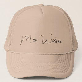 Chic Mr. or Mrs. last name bestickt baseball cap Truckerkappe