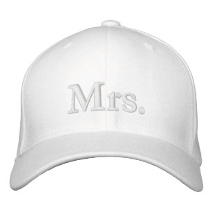 Chic Mrs. errush pink weiß Bestickte Baseballkappe
