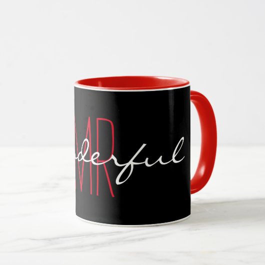 CHIC MUG_ " HERR WONDERFUL " TASSE (VorderseiteRechts)