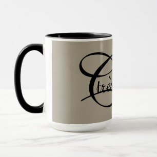CHIC MUG_ " tres schicker" SCHWARZER TEXT AUF Tasse