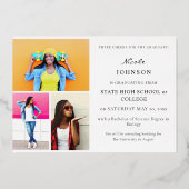 Chic Multi 5 Foto Abschluss Ankündigung (Rückseite)