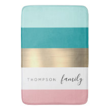 Chic Multicolored gold Stripe Custom Family