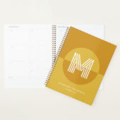 Chic Mustard Yellow Geometric Modern Monogram Planer (Anzeige)