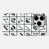 Chic Muster Design in Schwarz und Weiß Case-Mate iPhone Hülle (Rückseite (Horizontal))