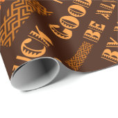 Chic Muster kann immer auf Ihrer Seite Viel Glück Geschenkpapier (Rolleneckpunkt)