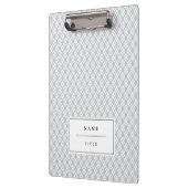 Chic-Muster-personalisiertes Klemmbrett - Grau (Links)