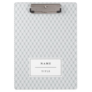 Chic-Muster-personalisiertes Klemmbrett - Grau
