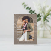 Chic Mute Geometric Print Abschluss Ankündigungspostkarte (Stehend Vorderseite)