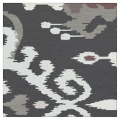 Chic mutiges neutrales Schwarz-weißes ikat Stoff (Nahaufnahme)