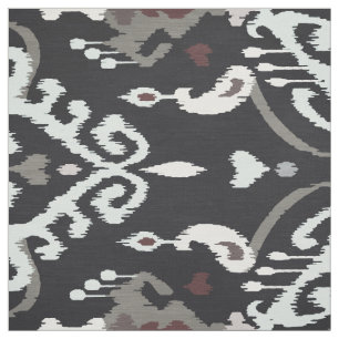 Chic mutiges neutrales Schwarz-weißes ikat Stoff