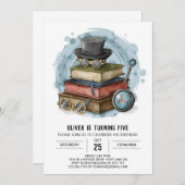 Chic Mystery Detection Geburtstag Einladung (Vorne/Hinten)