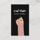 Chic Nail Art QR Code Website Visitenkarte (Vorderseite)